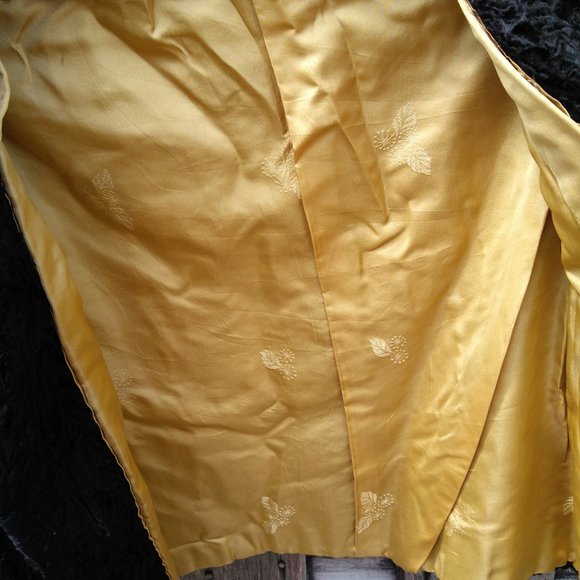 Vintage black persian lamb cropped cocktail jacket 3/4 sleeves - Picture 5 of 11